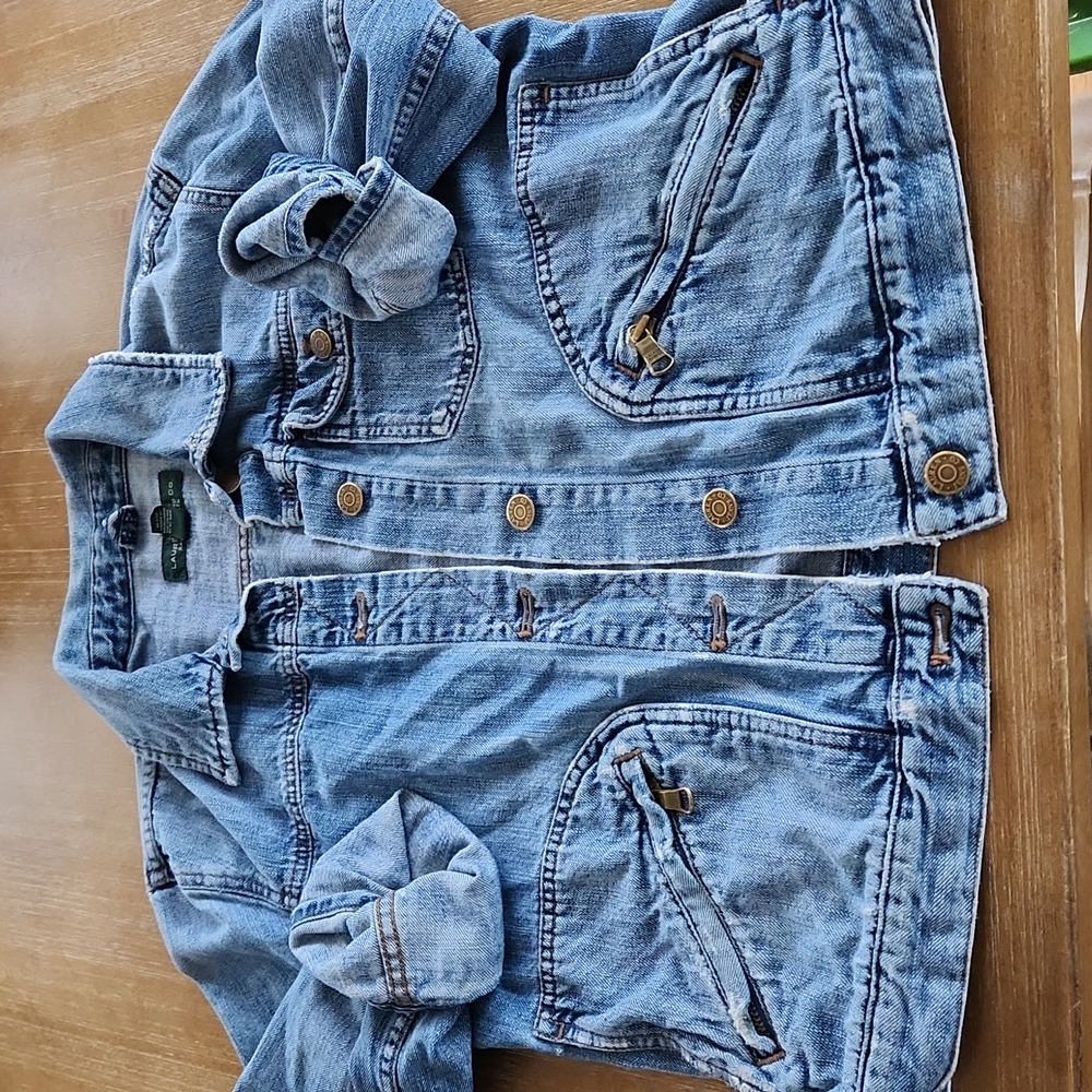 LAUREN RALPH LAUREN GRUNGE DENIM JACKET